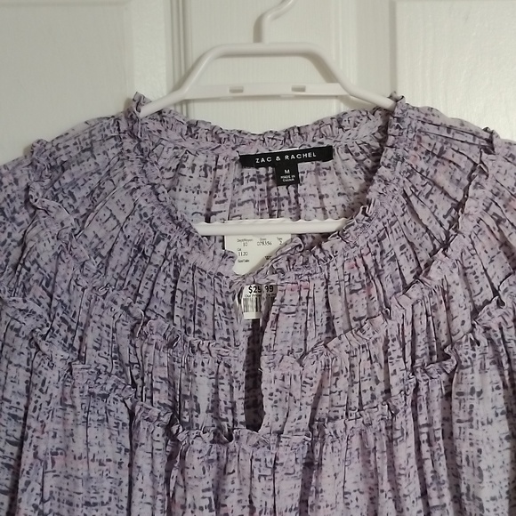 Flowy purple long sleeve top small-medium brand new with tag - Picture 4 of 5
